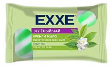 EXXE Туалетное крем+мыло 1+1 "Зеленый чай" 1шт*80г  (ЗЕЛЕНОЕ) полосатое одиночное/36 (х)