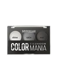 Тени для век 3-х цветные COLOR MANIA, тон 031 серый / 2шт.