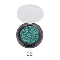 Тени для век глиттер 1231 "Glitter" 1-цв.  т.02 зеленые