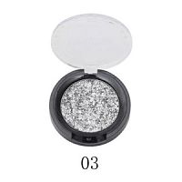 Тени для век глиттер 1231 "Glitter" 1-цв.  т.03 серебро