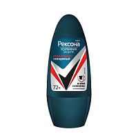 Rexona Deo ролик муж. 50мл Антибактериальный и невидимый на черном и белом ВВ