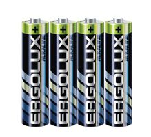 Батарейка Ergolux Алкалиновая LR03 SR-4  /60/1200/4шт спайка/мизинец