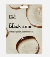 MONIC BEAUTY Skin Code Тканевая маска для лица Черная улитка 25мл (*10) ВП