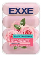 EXXE Косметическое мыло 4*70г "Роза и грейпфрут" ЭКОПАК/12
