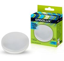 Лампа Ergolux LED-GX53-12W-4K хол/10/100 Ф  таблетка