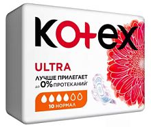 Kotex Прокладки Ultra drai normal уп 10шт с крылышками