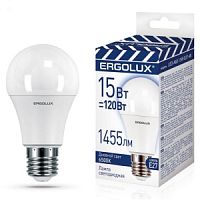 Лампа Ergolux LED-A60-15W-E27-6K ЛОН дневн. ПРОМО/10/100