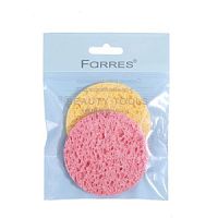 Спонж Farres FP010 для очищения лица и снятия макияжа (в уп-ке 2 шт.) в ассортименте