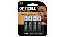 Батарейка OPTICELL PROFESSIONAL Алкалиновая LR06 BL-4 /48/192/4шт блистер/пальчик