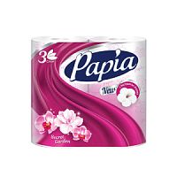 Papia Туалетная бумага 3-сл 4шт Таинственный Сад