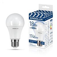 Лампа Ergolux LED-A60-18W-E27-6K ЛОН дневн. ПРОМО/10/100