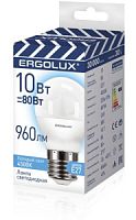 Лампа Ergolux LED-G45-10W-E27-4K шар хол. ПРОМО /10/100