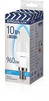 Лампа Ergolux LED-C35-10W-E14-4K свеча хол. ПРОМО/10/100