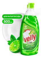 Средство для мытья посуды густое концентр. "Velly Premium" Лайм и мята (флакон 500 мл)/16