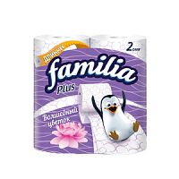 Familia Plus Туалетная бумага 2-сл 4шт Волшебный цветок