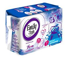 Emily STYLE PREMIUM прокладки критика анионовые NIGHT 7шт УЛЬТРАТОНКИЕ, удлиненные,max впитываем./24