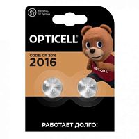 Батарейка OPTICELL Литиевая CR 2016 BL-2 /20/200/2шт блистер