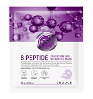 Enough Маска для лица тканевая с пептидами 8 Peptide Sensation, 25г  / 10 шт.