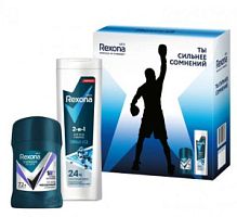 Набор REXONA MEN ACTIVE POWER  (антиперспирант- карандаш 50 мл +шампунь- гель 2 в 1 180мл) /6