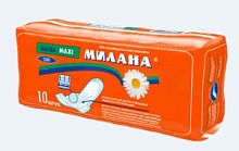 Прокладки женские гигиенические МИЛАНА MAXI софт, 10 шт, (501) оранж./30