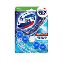 Domestos Power 5 Блок для очищения унитаза Свежесть океана 55г (П)