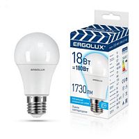Лампа Ergolux LED-A60-18W-E27-4K ЛОН хол. ПРОМО/10/100