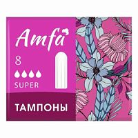 AMFA Тампоны без аппликатора Super 8шт/30