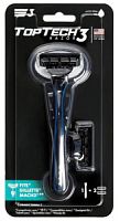 TopTech Razor 3 (2 кассеты, 1 бритва) Совместима с Gillette Mach3