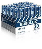 Батарейка Ergolux Алкалиновая LR03 Box20 /20/480/мизинец  ПРОМО