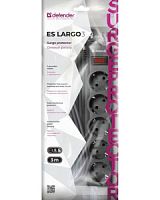 Сетевой фильтр Defender Largo 3м 5гн 10А/30/п/п