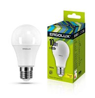 Лампа Ergolux LED-A60-10W-E27-3K ЛОН тепл./10/100 Ф