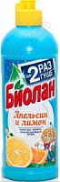 БИОЛАН Ср-во д/мыт.посуды 450г Апельсин и лимон/20