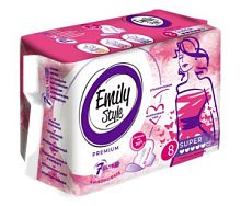 Emily STYLE PREMIUM прокладки критика анионовые SUPER 8шт УЛЬТРАТОНКИЕ, удлинённые/24