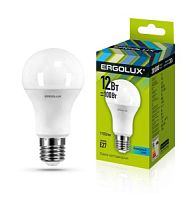 Лампа Ergolux LED-A60-12W-E27-4K ЛОН хол. /10/100 Ф