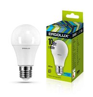 Лампа Ergolux LED-A60-10W-E27-4K ЛОН хол. /10/100 Ф
