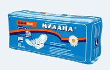 Прокладки женские гигиенические МИЛАНА MAXI драй+гель, 10 шт, (504) голуб./30