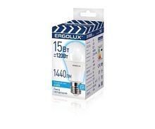 Лампа Ergolux LED-A60-15W-E27-4K ЛОН хол. ПРОМО/10/100 Ф