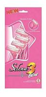 Станки одноразовые жен Selena Blue3 3лез 5шт 3036/100