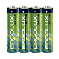 Батарейка Ergolux Солевая R03 SR-4 /60/1200/4шт спайка/мизинец ВП