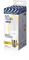 Лампа Ergolux LED-C35-10W-E14-3K свеча тепл. ПРОМО/10/100
