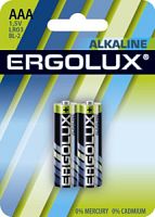 Батарейка Ergolux Алкалиновая LR03 BL-2   /20/480/2шт блистер/мизинец Ф
